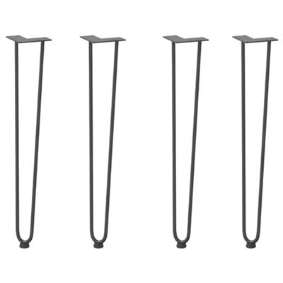 Berkfield Modern Hairpin Legs For Console Tables For Console Table 4 Pcs Anthracite 72 Cm Solid Steel