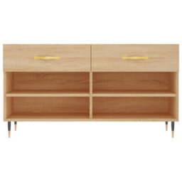 Berkfield Industrial Shoe Bench Sonoma Oak 102X35X55 Cm Engineered Wood - thumbnail 6