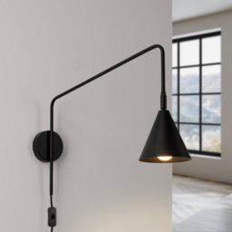 Luminosa Lighting Luminosa Nox Dome Wall Lamp Black 1X E14 - thumbnail 2