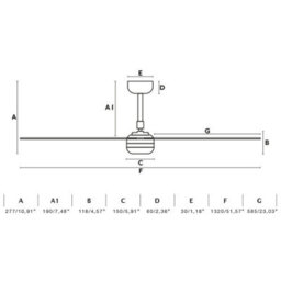 Luminosa Lighting Luminosa Punt Medium 3 Blade Ceiling Fan Matt White With Light 3000 - 4200 - 6500K Tuya Smart System - thumbnail 3