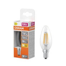Osram Led Lamp Star Light Bulb Candle Shape B40 Filament E14 Clear 6 Pack - thumbnail 4