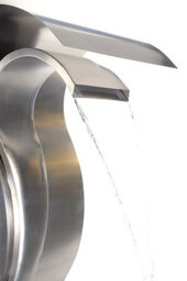 Primrose Cascading Swan Silver Metal Wall Mounted Stainless Steel Water Feature H75Cm - thumbnail 2