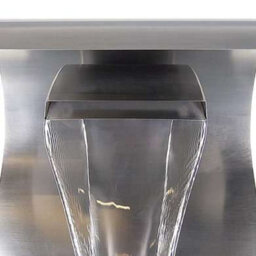 Primrose Cascading Swan Silver Metal Wall Mounted Stainless Steel Water Feature H75Cm - thumbnail 7