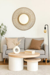 Aspect Furniture Juliet Round Accent Mirror,sunburst Design,electrical Gold Plated - thumbnail 7