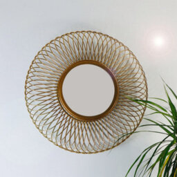 Aspect Furniture Juliet Round Accent Mirror,sunburst Design,electrical Gold Plated - thumbnail 2