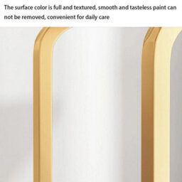 Gold End Table Shelf Rack Living Room Rolling Square Small Side Table C Shape - thumbnail 5