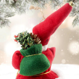 GEEZY The Magic Toy Shop 10 Inches Santa Claus Christmas Figure Standing Hanging Decoration Xmas Ornament Gift - thumbnail 4
