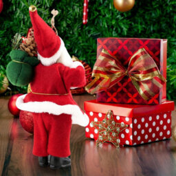 GEEZY The Magic Toy Shop 10 Inches Santa Claus Christmas Figure Standing Hanging Decoration Xmas Ornament Gift - thumbnail 3