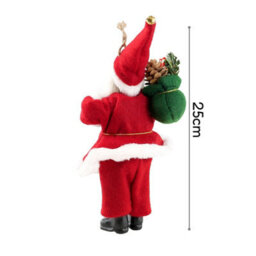 GEEZY The Magic Toy Shop 10 Inches Santa Claus Christmas Figure Standing Hanging Decoration Xmas Ornament Gift - thumbnail 6
