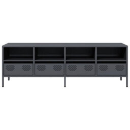 Berkfield Tv Cabinet Anthracite 135X39X43.5 Cm Cold-Rolled Steel - thumbnail 4