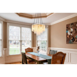Luminosa Lighting Luminosa Gorley Pendant Ceiling Light Gold Colours Matt Opal Glass Shade 5X E27 - thumbnail 5