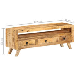 Vidaxl Tv Cabinet 110X30X40 Cm Solid Mango Wood - thumbnail 9