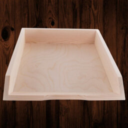 Woodeedoo Set Of 3 Stackable Wooden Letter Tray A4 Document Holder Paper Sorter Desk Tidy Organiser For Office Home 26 X 32 X 6 Cm - thumbnail 6