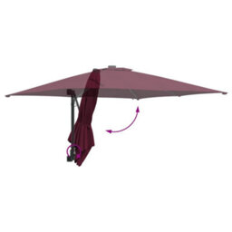 Berkfield Garden Parasol Bordeaux Red 248,5 X 247,5 X 119 Cm Fabric - thumbnail 8