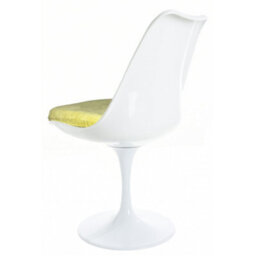 Fusion Living Tulip Set - Marble Large Circular Table And Four Chairs With Luxurious Cushion Yellow - thumbnail 8