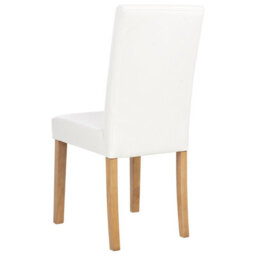 Beliani Set Of 2 Dining Chairs Broadway Faux Leather White - thumbnail 6