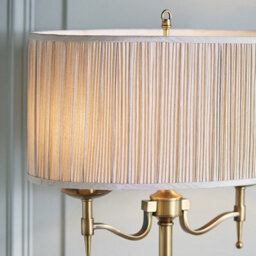 Luminosa Lighting Luminosa Stanford 2 Light Table Lamp Antique Brass With Beige Shade, E14 - thumbnail 3