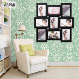 Arpan Mdf Multi Aperture Picture Photo Frame, Holds 9 X 6 X 4 Photos, Best Gifting Frame, Family Frame (Black Frame) - thumbnail 3