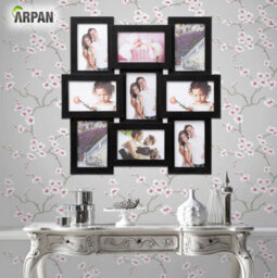 Arpan Mdf Multi Aperture Picture Photo Frame, Holds 9 X 6 X 4 Photos, Best Gifting Frame, Family Frame (Black Frame) - thumbnail 2
