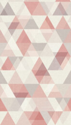Grandeco Cruz Geometric Shapes 3 Lane Repeatable Nursery Textured Mural, 2.8 X 1.59M, Pink - thumbnail 1