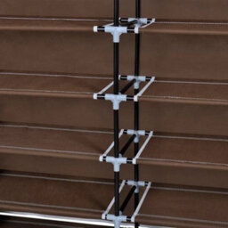 Walplus Fabric Shoe Cabinet With Cover 115 X 28 X 110 Cm Brown - thumbnail 6