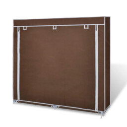 Walplus Fabric Shoe Cabinet With Cover 115 X 28 X 110 Cm Brown - thumbnail 4