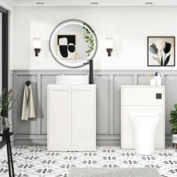 Royal Bathrooms Royal Bathroom Elmore 600mm Classic White Freestanding Vanity Unit 2 Door With Plain White Worktop & No Basin - thumbnail 5