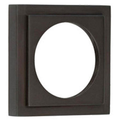 Loops Elegant Stepped Square Outer Rose In Dark Bronze For Luxury Escutcheons - Solid Brass Key Hole Cover - image 1