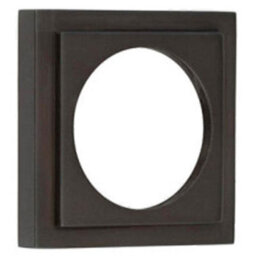 Loops Elegant Stepped Square Outer Rose In Dark Bronze For Luxury Escutcheons - Solid Brass Key Hole Cover