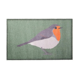 Artsy Doormats Green Robin Indoor Washable Doormat - thumbnail 3
