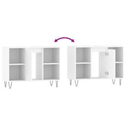Berkfield Bathroom Cabinet High Gloss White 80X33X60 Cm Engineered Wood - thumbnail 9