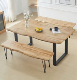 Hallowood Furniture Cullompton Large Dining Table (160Cm) With 2 Dining Benches (150Cm) - thumbnail 1