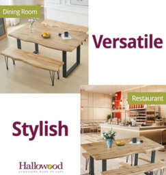 Hallowood Furniture Cullompton Large Dining Table (160Cm) With 2 Dining Benches (150Cm) - thumbnail 6