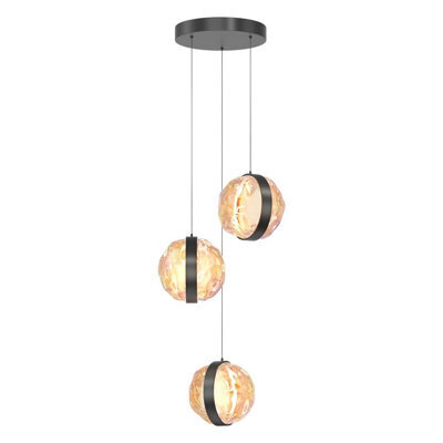 Luminosa Lighting Luminosa Misterio Modern Cluster Pendant Ceiling Light Dimmable Black 2700K 2000Lm Colorful Shade - image 1