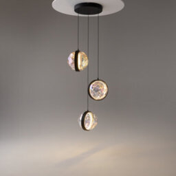Luminosa Lighting Luminosa Misterio Modern Cluster Pendant Ceiling Light Dimmable Black 2700K 2000Lm Colorful Shade - thumbnail 2