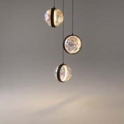 Luminosa Lighting Luminosa Misterio Modern Cluster Pendant Ceiling Light Dimmable Black 2700K 2000Lm Colorful Shade - thumbnail 4