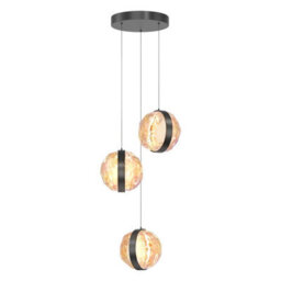 Luminosa Lighting Luminosa Misterio Modern Cluster Pendant Ceiling Light Dimmable Black 2700K 2000Lm Colorful Shade - thumbnail 1