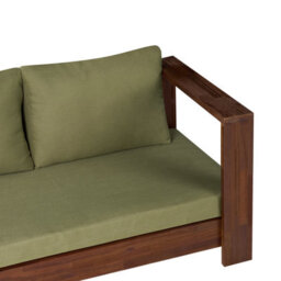 Beliani Garden Corner Sofa 5 Seater Marettimo Certified Acacia Wood Green Left Hand - thumbnail 8