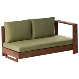 Beliani Garden Corner Sofa 5 Seater Marettimo Certified Acacia Wood Green Left Hand - thumbnail 6