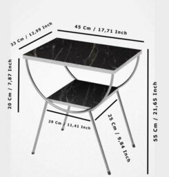 Woohoo Furniture Modern Style Side Table-Nightstand-End Table With Storage Shelf For Living Room - thumbnail 2