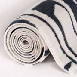 The Rugs Loft Navy And Ivory Abstract Geometric Living Room Area Rug And Runners Soft Pile - thumbnail 8