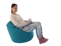 Bean Lazy Cotton Twill French Blue Bean Bag Large Size - thumbnail 2