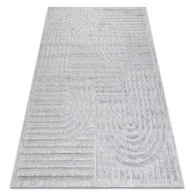 RugsX Carpet Santo Sisal 0989 Geometric Grey   140X190 Cm - image 1