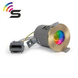 Brushed Brass Gu10  Fire Rated Smart Led Downlight - Ip65 - Se Home - thumbnail 1