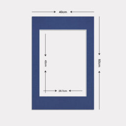 Ak Frames 60X40Cm Blue Picture Mounts To Fit A3 Aperture Size - Mount Board Only (No Frame Included) - thumbnail 3