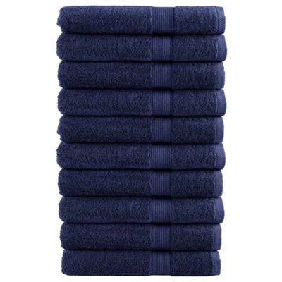 Berkfield Premium Towels Solund 10Pcs Navy Blue 100X200Cm 600Gsm - image 1