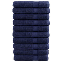 Berkfield Premium Towels Solund 10Pcs Navy Blue 100X200Cm 600Gsm - thumbnail 1