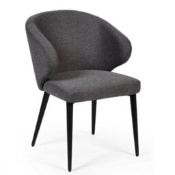 Oakham Fairmont Premium Mid Grey Fabric Dining Chairs - Set Of 2 - thumbnail 2