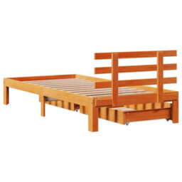 Berkfield Bed Frame With Drawers Without Mattress Wax Brown 100X200 Cm - thumbnail 8