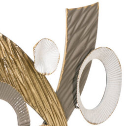 Wyld And Coco Gilded Aura Gold Metal Wall Decor - Interlocking Circles Sculpture, W55 X H54Cm, Contemporary Glam - thumbnail 5